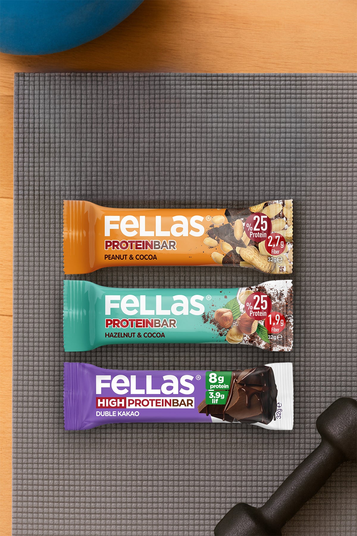 Fellas Protein Bar 32 g Karma Kutu 12 Adet (3 Çeşit) - Görsel 2