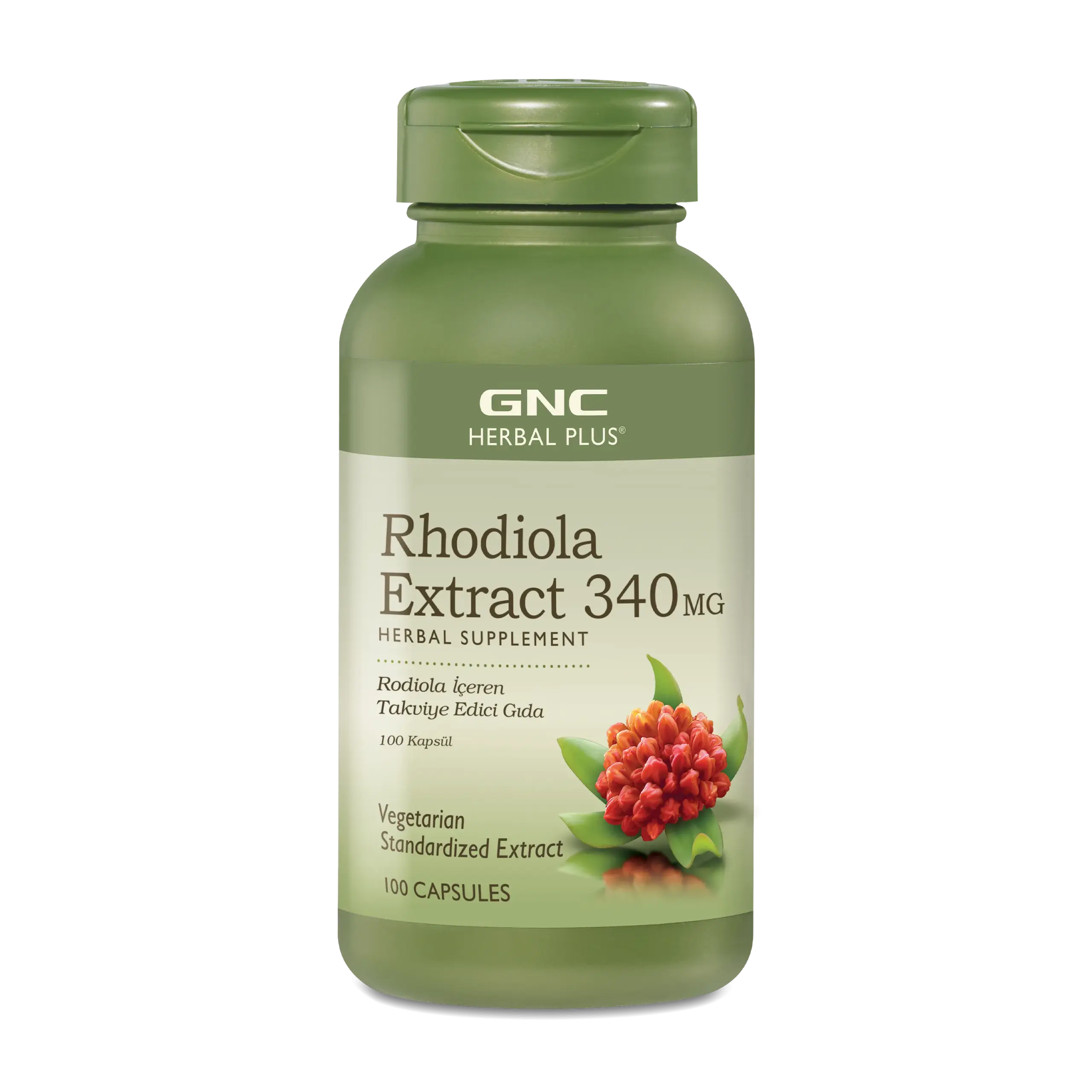 GNC Herbal Plus Rhodiola Extract - 100 Kapsül